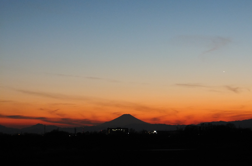 2014/12/27_夕暮れの富士山