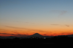 2014/12/27_夕暮れの富士山