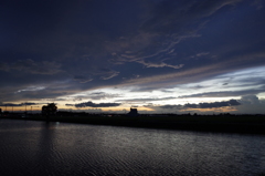 2016/08/21_溜め池の夕暮れ