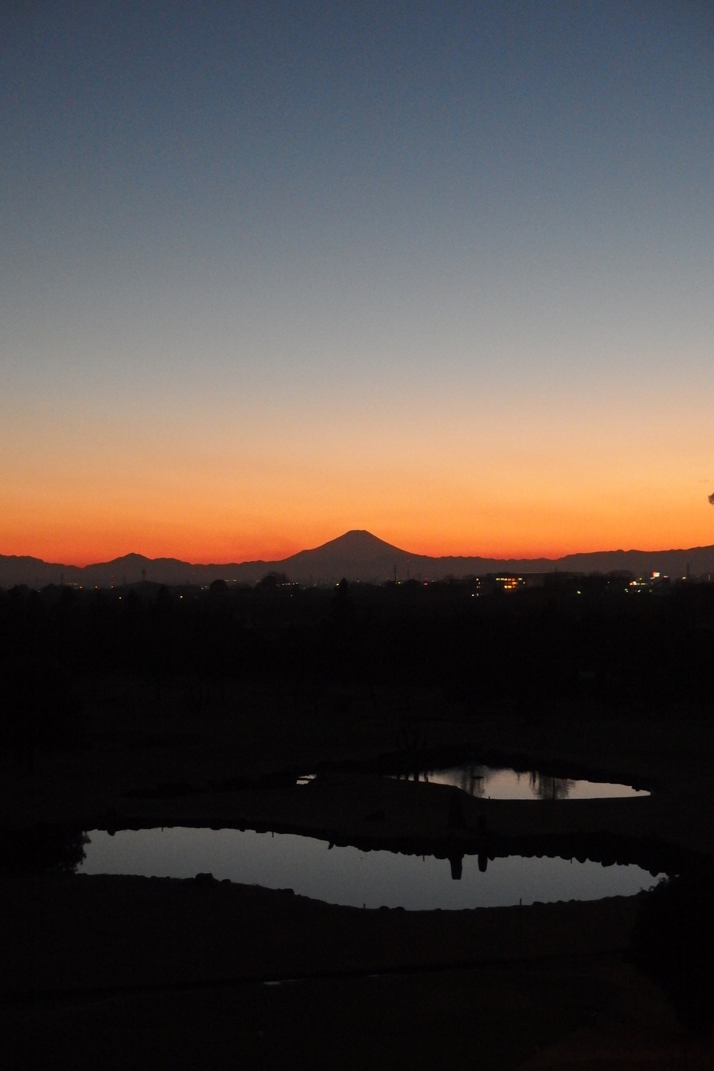 2016/12/29_荒川河川敷の夕暮れ富士