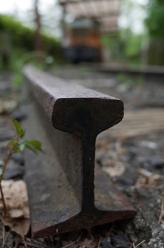 2016/05/01_トロッコ公園 銀河ステーションのレールと機関車