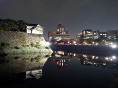 2017/10/27_夜の大阪城と大阪市街
