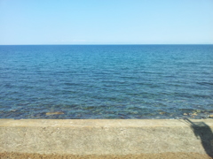 2016/08/13_函館本線 札幌〜小樽の車窓から石狩湾を望む