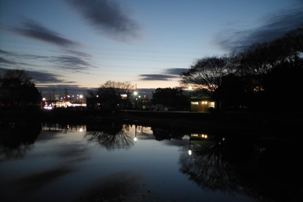2015/12/30_西城沼公園の夕暮れ