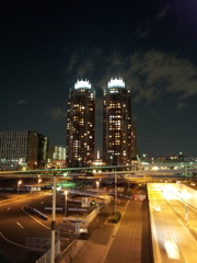2014/01/01_夜のザ・タワーズ台場と東京タワー