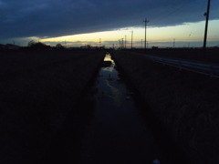 2017/02/18_用水路の夕暮れ