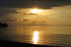 神威岬の夕陽