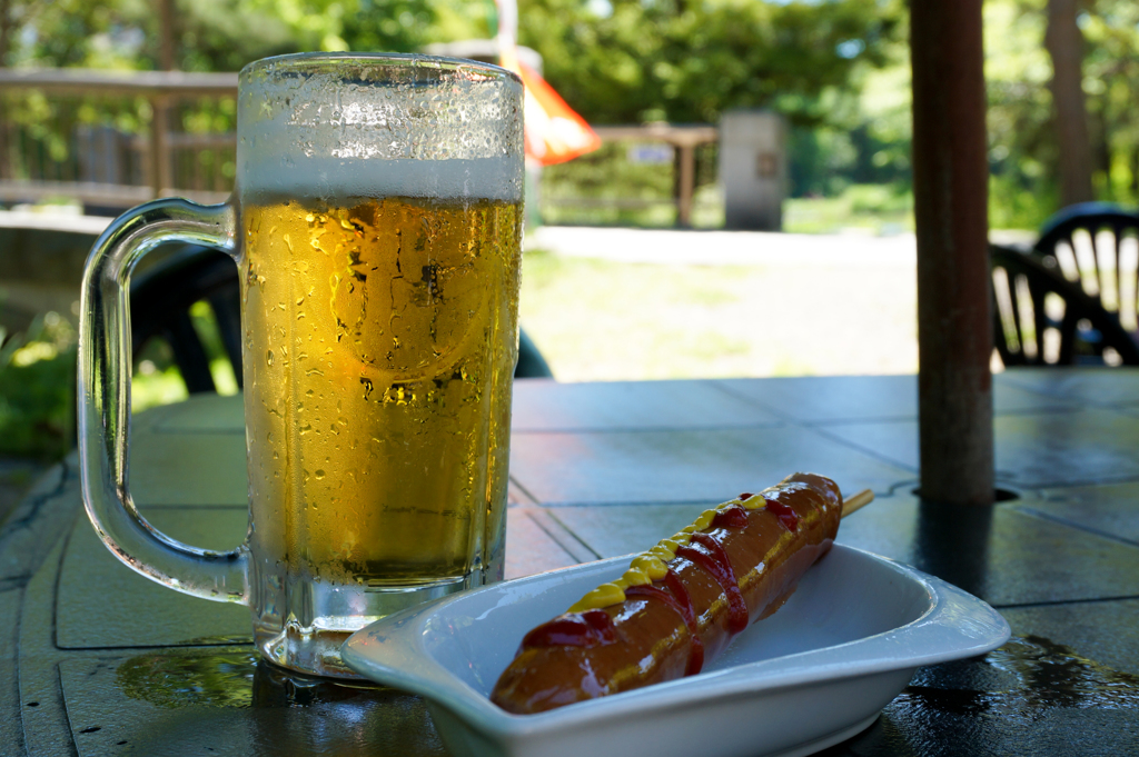 ビールとフランクフルト