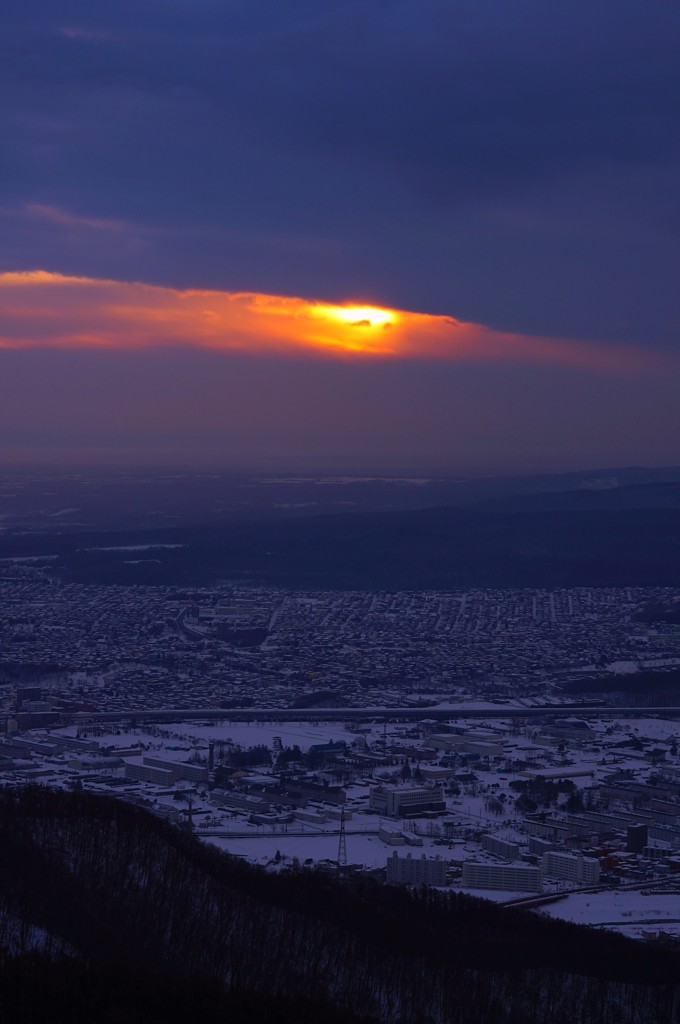 藻岩山からの初日の出