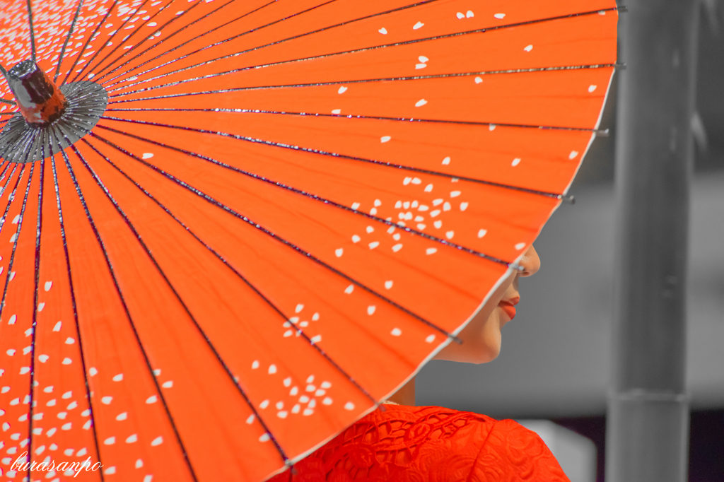 CP+の華「紅色和傘」
