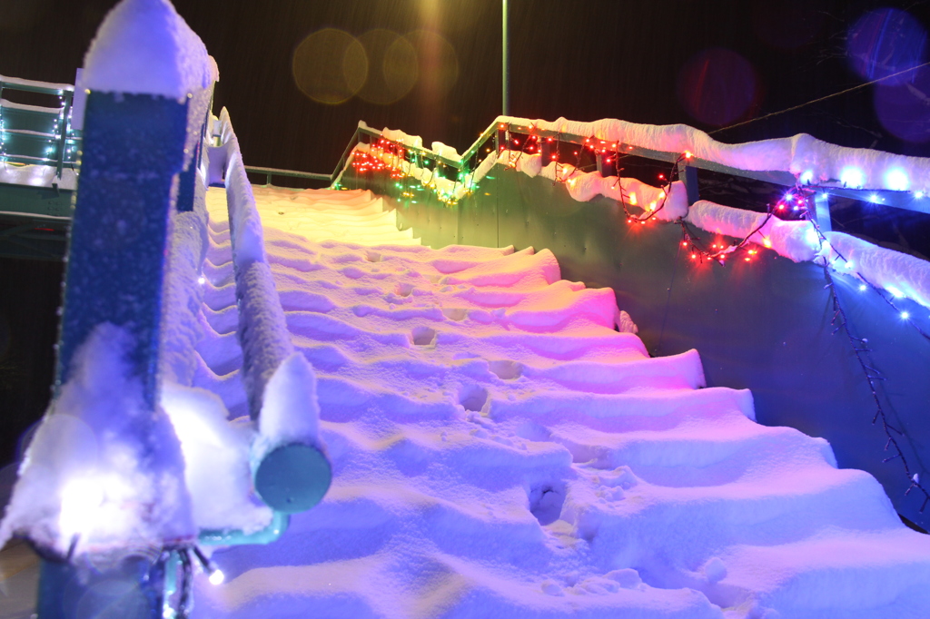 雪のわ鐵「神戸駅」