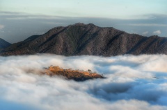 竹田城跡の雲海写真