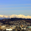 朝の北アルプス