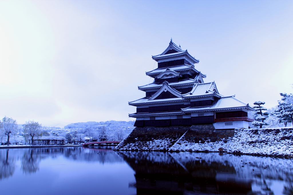 雪の天守閣　３