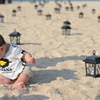Baby on the sand.