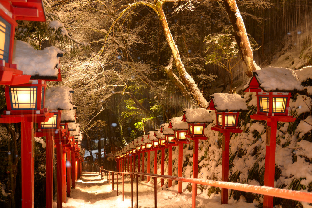 貴船神社・雪の日限定ライトアップ１