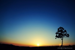 静寂と夕日