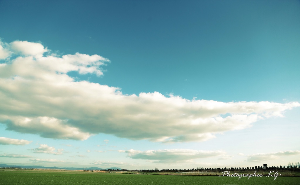 田舎と空