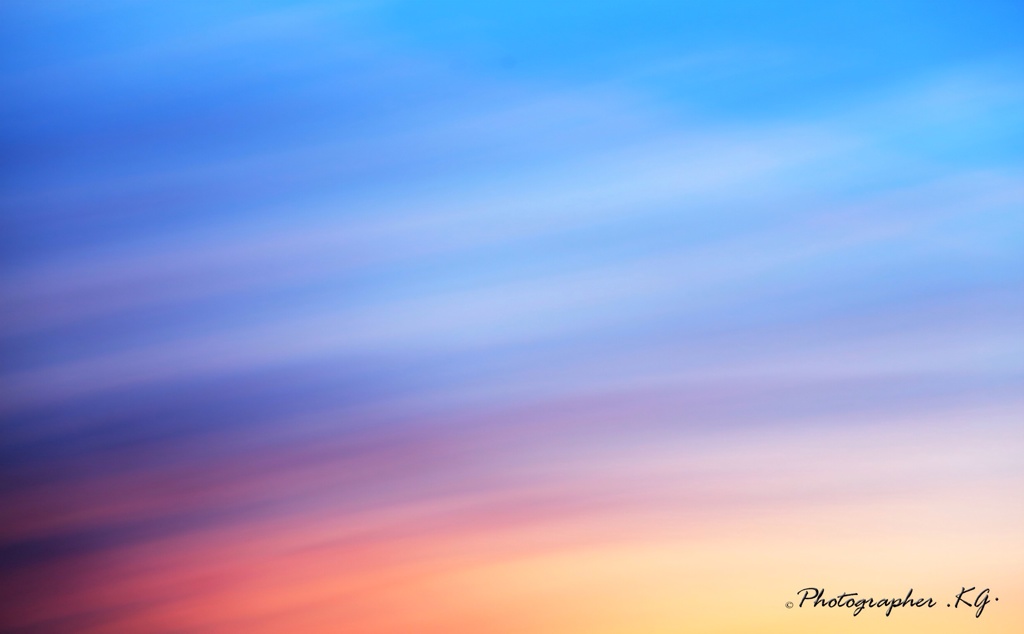 夕日と空