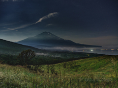 富士登山の灯