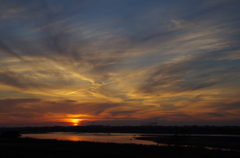 いつもと変わらぬ夕焼け