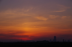 Sunset of HAMAMATSU