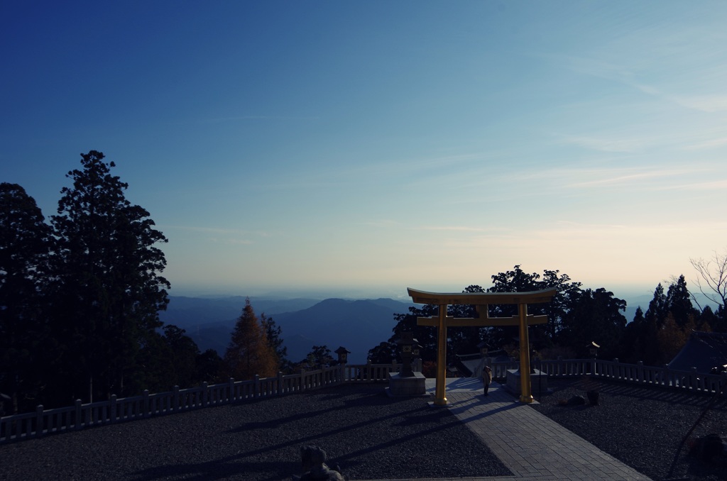 そびえる黄金の鳥居