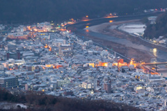 夜明けの高梁市