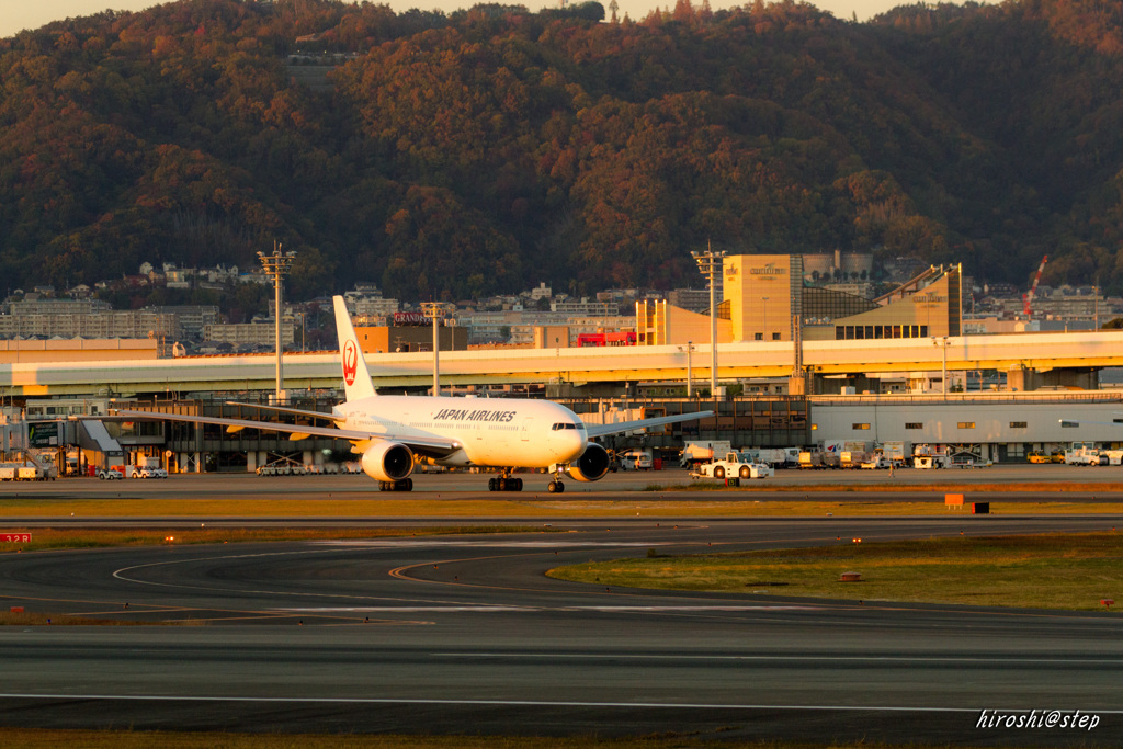 Airport at sunset