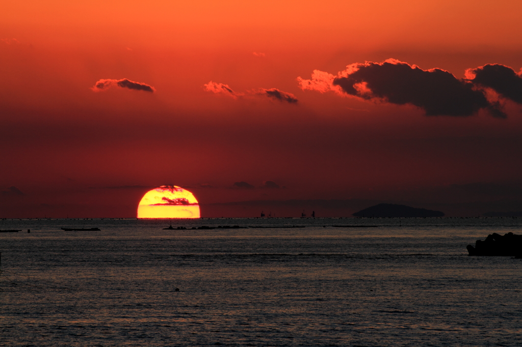 夕日