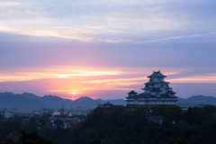 夜明けの姫路城