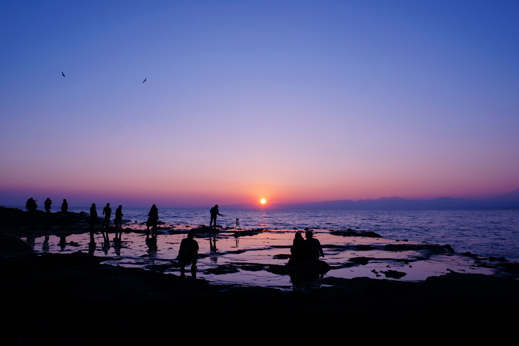 それぞれの夕日