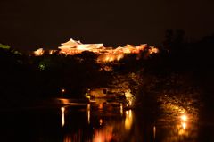 暗闇に輝く城