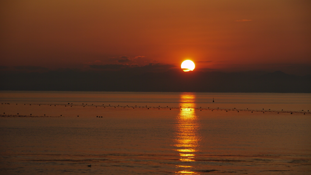 内海の夕日