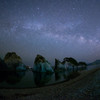 Jodogahama Beach  and  Milky way 