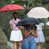 北野天満宮　雨の参拝