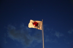 高知城の日本国旗