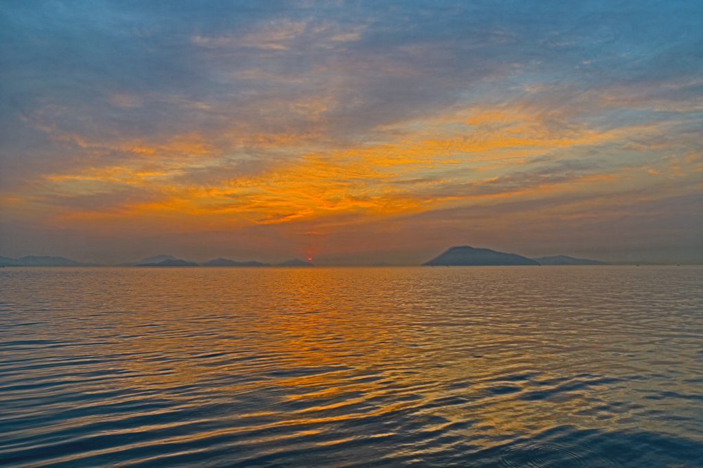 瀬戸内海の夕日