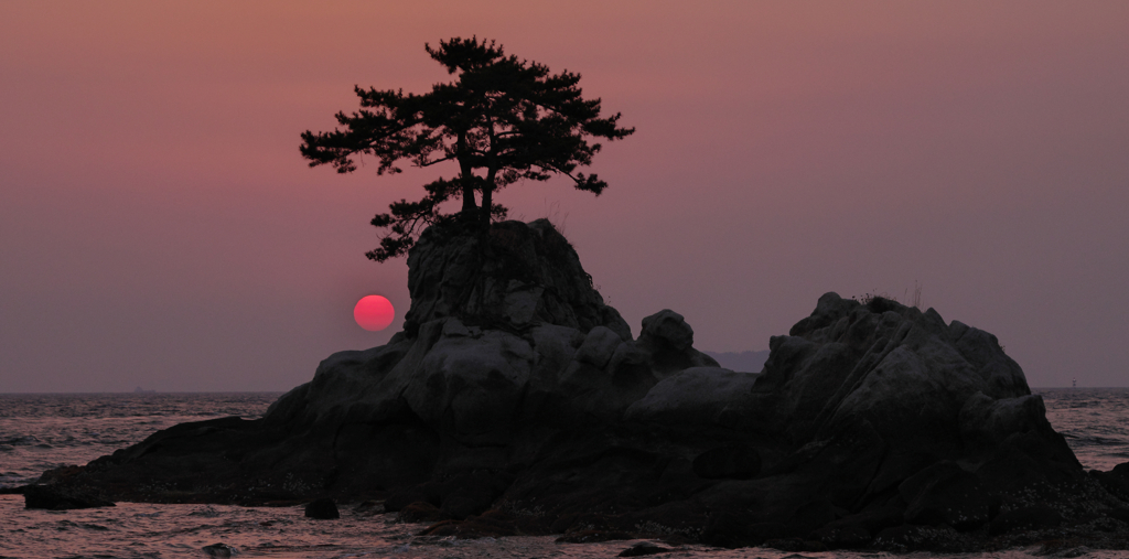 七五三ケ浦の夕日