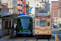 最新モデルの1000形と御年64歳の3000型