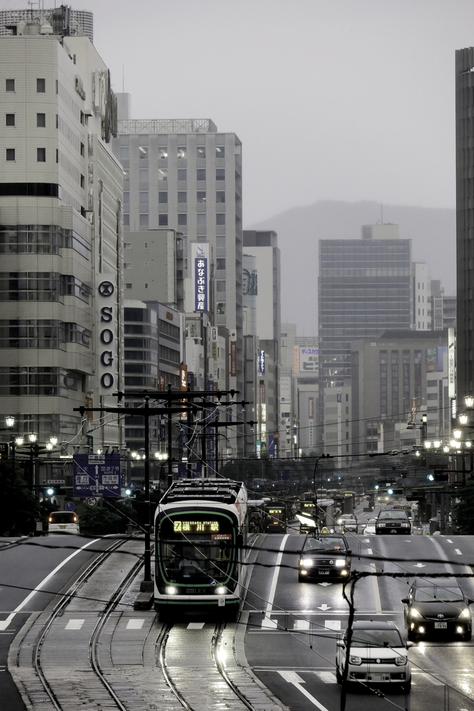 Rain falls city(雨降る街）