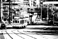 元西鉄職員の3000形君がヒロシマの街を走る～(￣▽￣;)