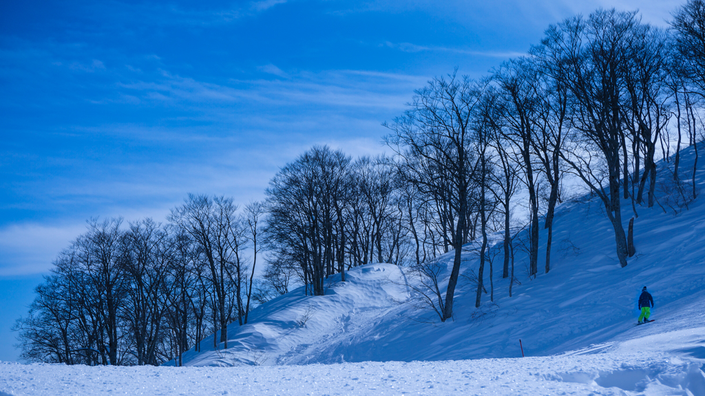 Down the slope