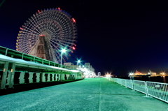 大阪天保山観覧車夜景図