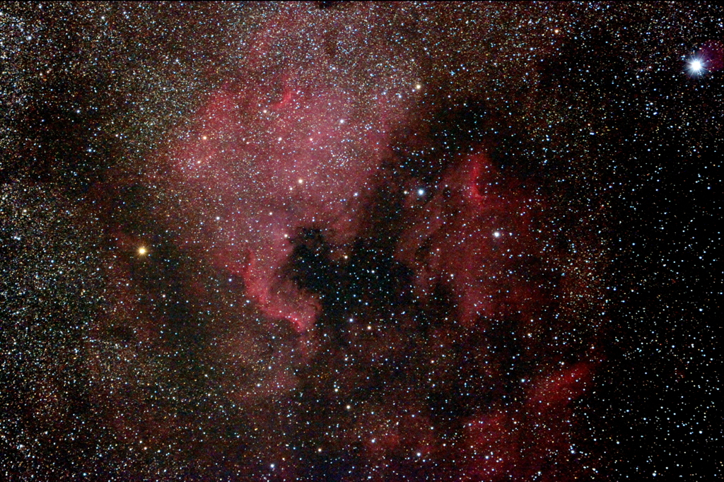 はくちょう座 北アメリカ星雲とペリカン星雲