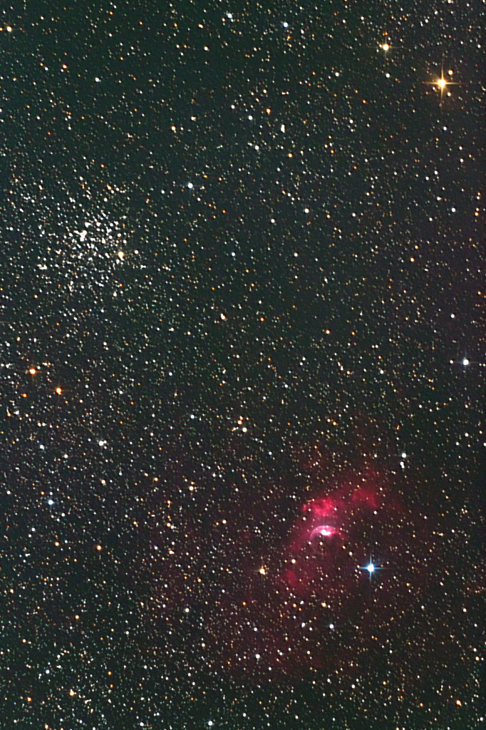 M52とﾊﾞﾌﾞﾙ星雲(NGC7635)