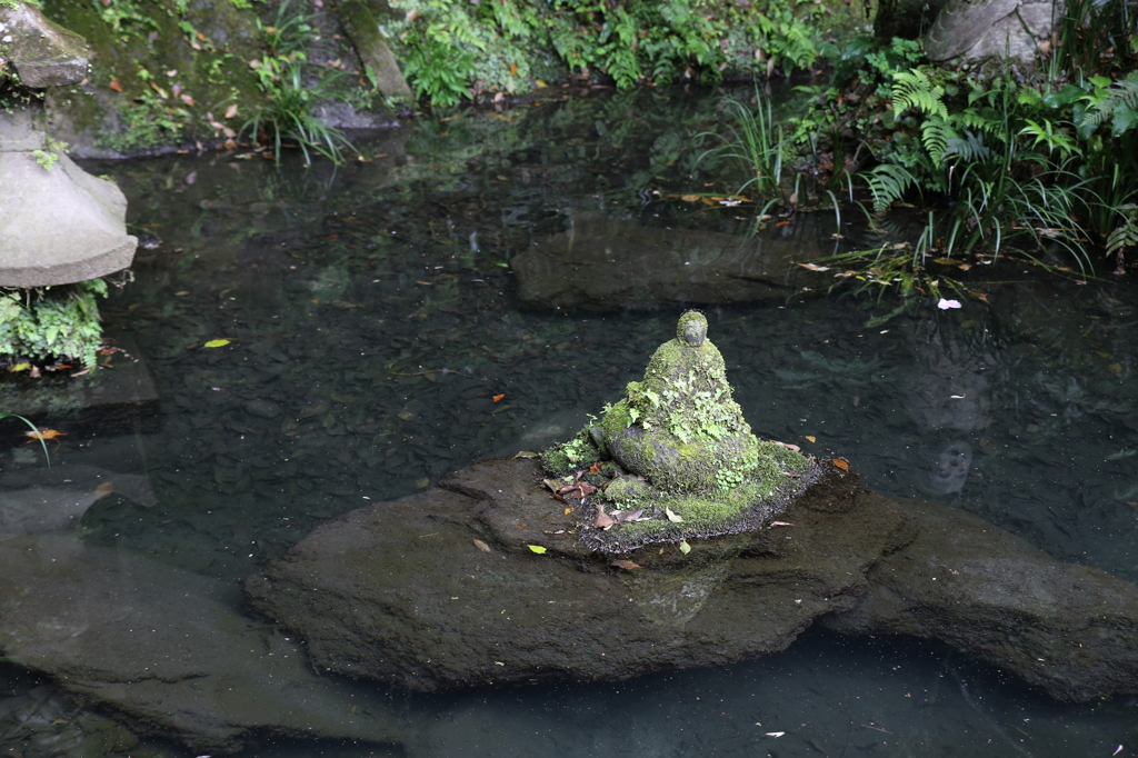 池の中の地蔵