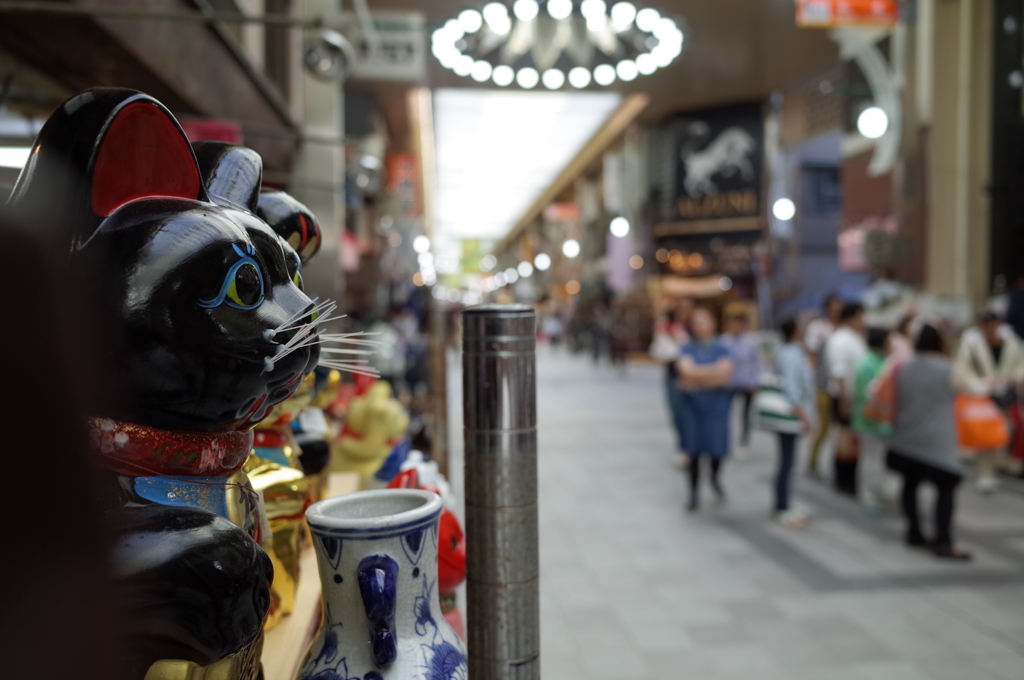 招き猫が呼ぶ商店街の世界！