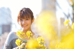 菜の花と桜井さん