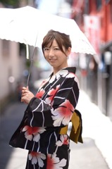 浅草で浴衣ポトレ④